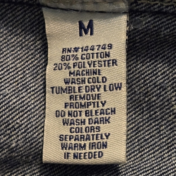 Ranbeeri Blue Stone Wash Denim Jacket 4 Pocket Button Snap Front Women’s M - Picture 12 of 14